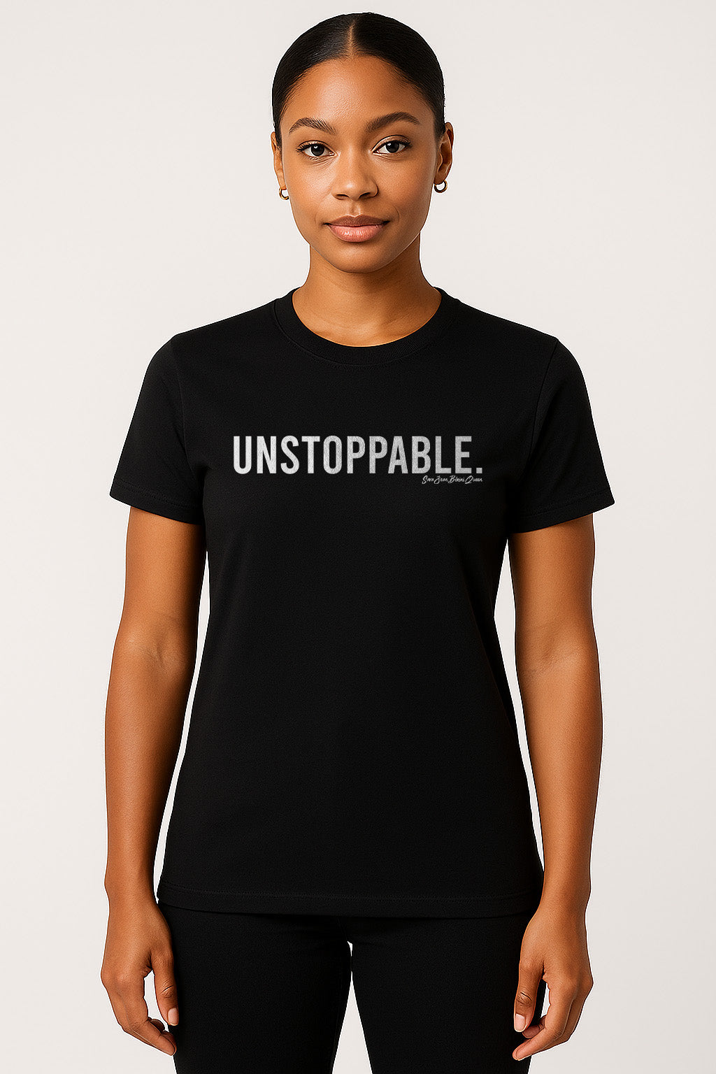 UNSTOPPABLE. Motivational Gym Shirt – Limitless Powerlifting x Sara Jean image 3