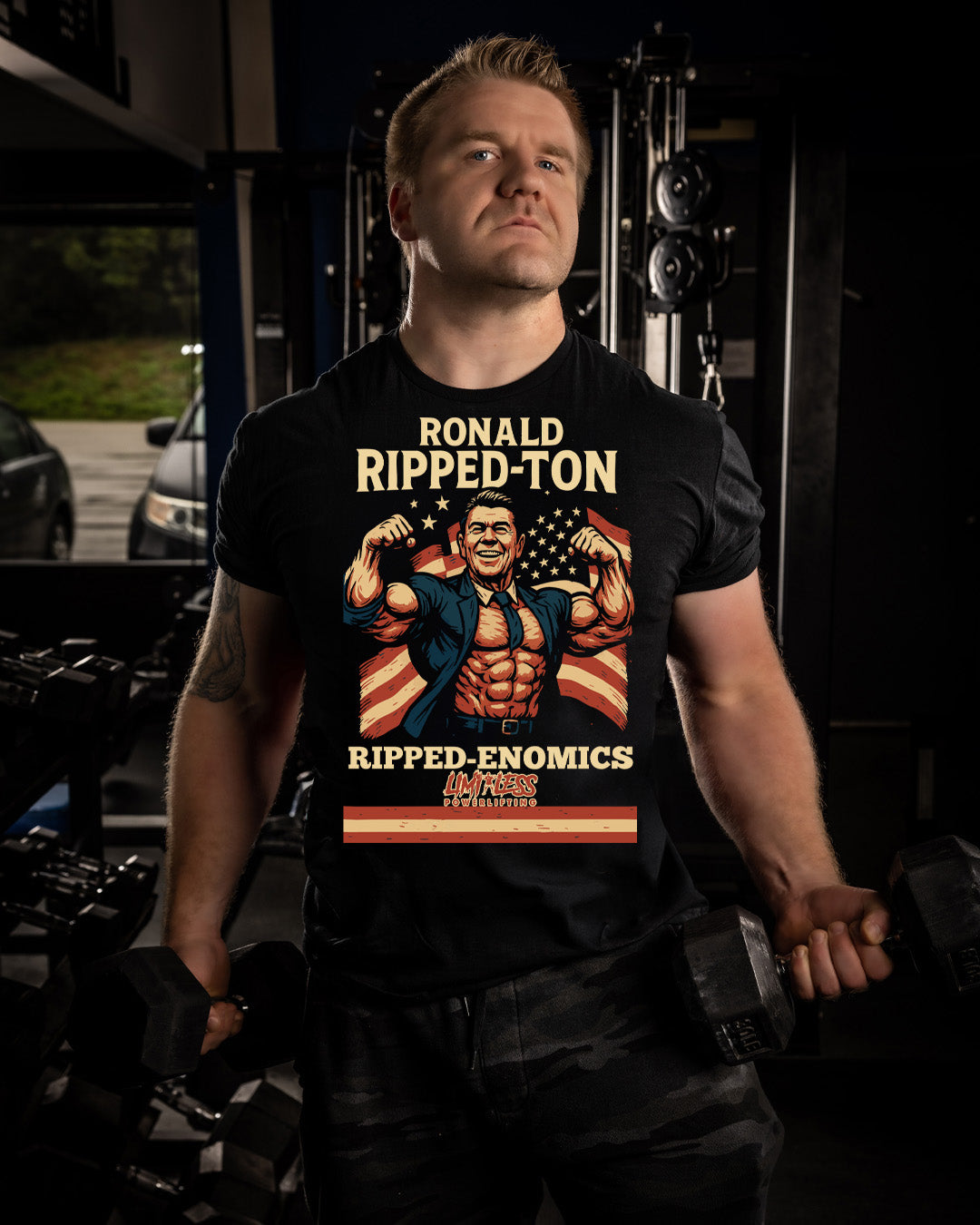 Ronald Ripped-ton Gym Shirt | American Strength Collection | Limitless Powerlift image 3