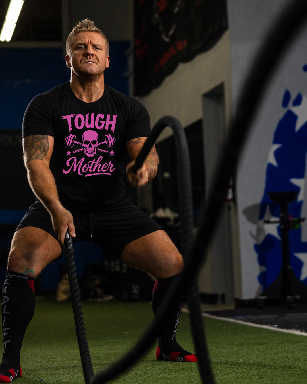 Tough Mother Shirt | Strong Mom Gym Tee | Powerlifting Mom Apparel | Limitless image 1