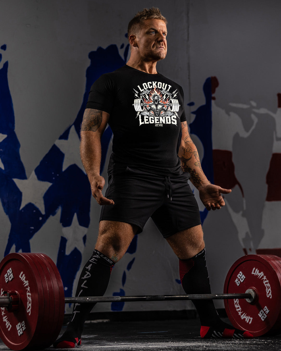 Lockout Legends Shirt | Metal Powerlifting Band Tee | Limitless Powerlifting image 3