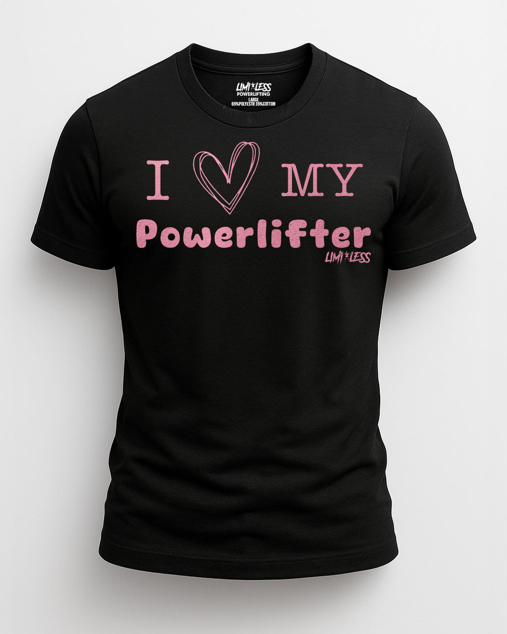 I Love My Powerlifter Shirt | Limitless Powerlifting Women’s Tee | Gym Couple Sh image 0
