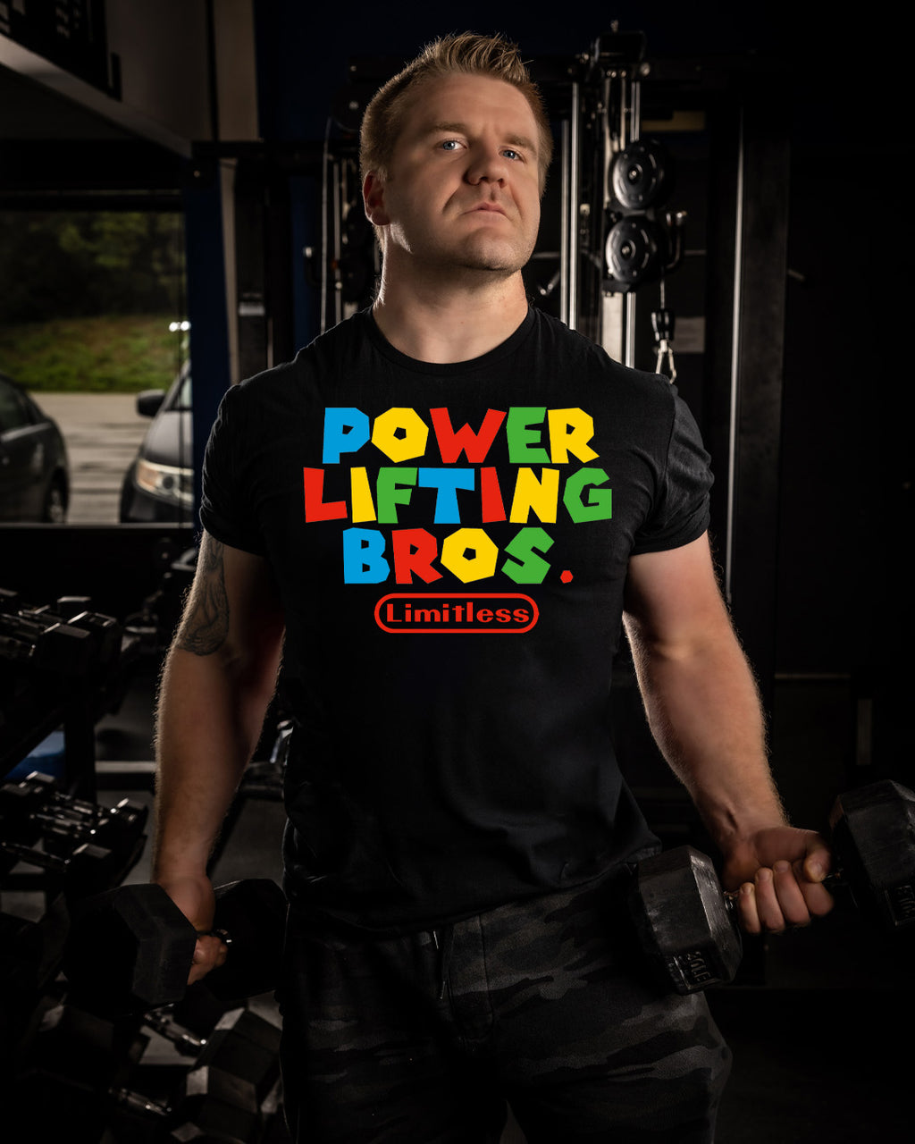 Powerlifting Bros Shirt | Limitless Powerlifting Gym Tee | Funny Fitness Gamer S image 2