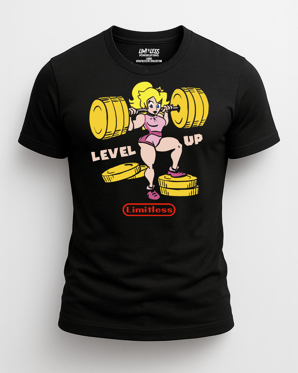Level Up Gym Shirt | Limitless Powerlifting Women’s Tee | Gamer Fitness Shirt | image 0