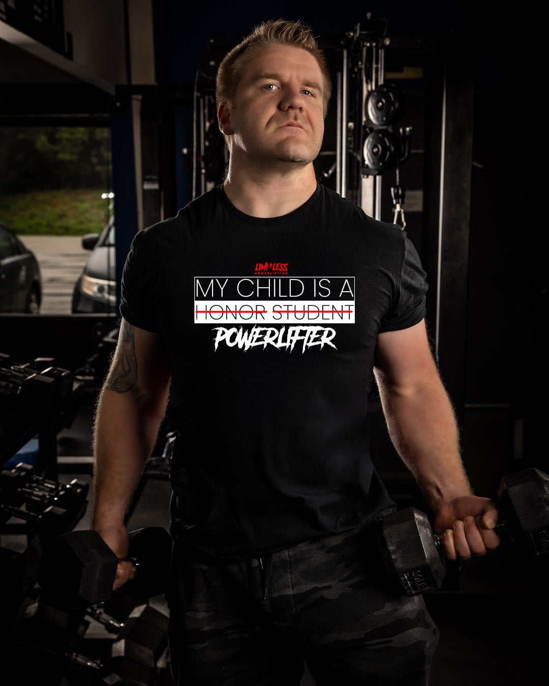 My Child Is a Powerlifter Shirt | Funny Gym Parent Tee | Limitless Powerlifting image 3