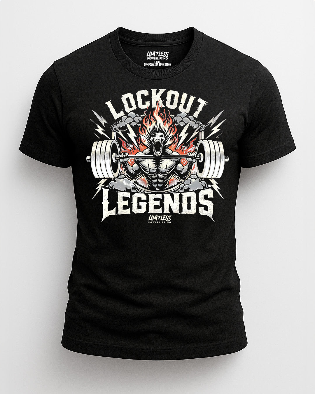 Lockout Legends Shirt | Metal Powerlifting Band Tee | Limitless Powerlifting image 0