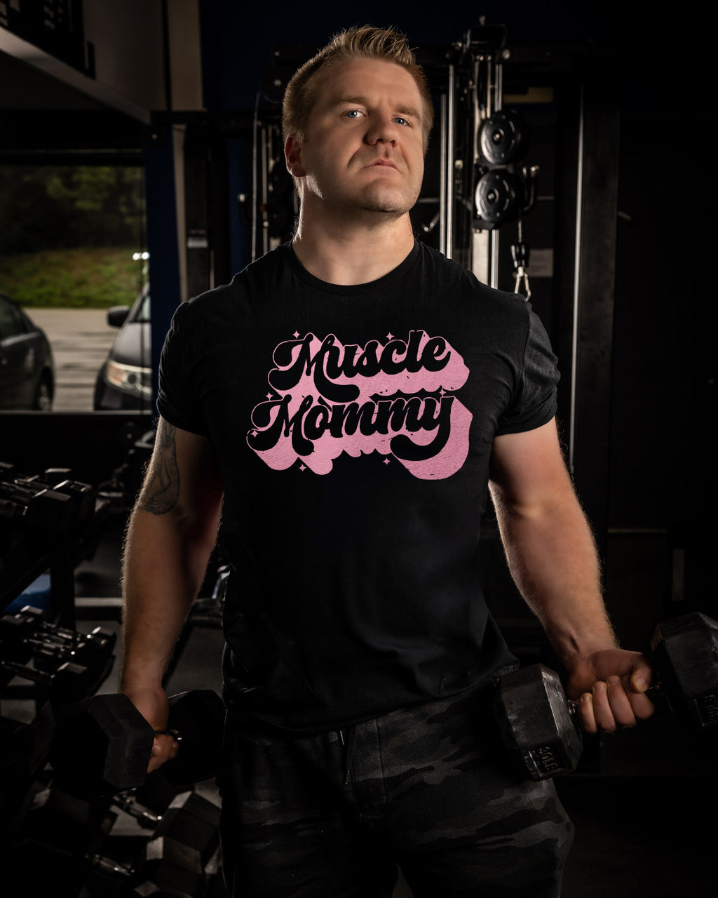 Muscle Mommy Shirt | Limitless Powerlifting Women’s Gym Tee | Strong Mom Fitness image 1