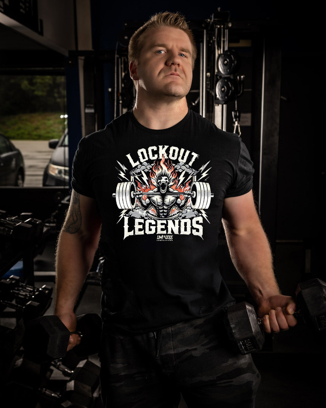 Lockout Legends Shirt | Metal Powerlifting Band Tee | Limitless Powerlifting image 2