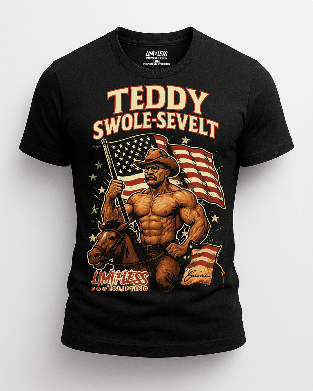 Teddy Swole-sevelt Gym Shirt | American Strength Collection | Limitless Powerlif image 0