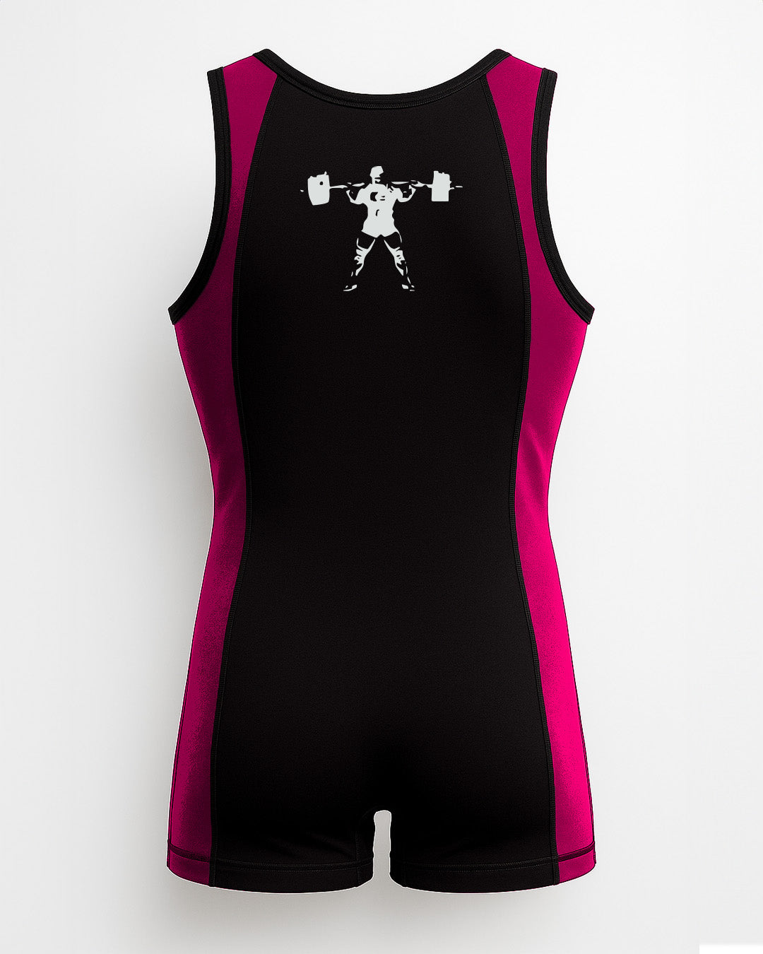 Limitles pink black and pink singlet on white background back of singlet