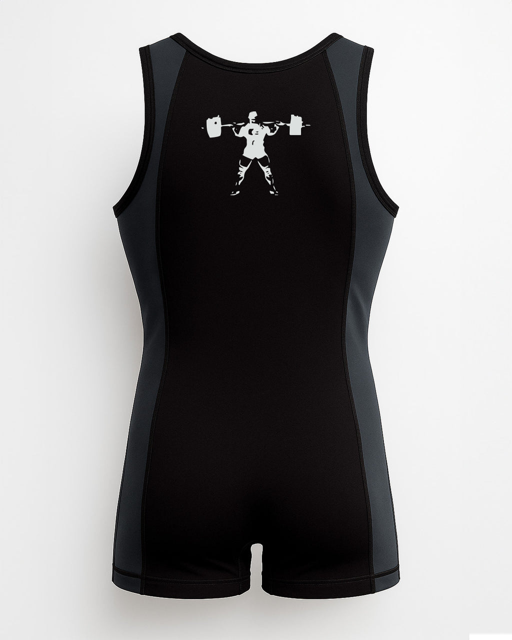Limitles steel beast black and grey singlet on white background