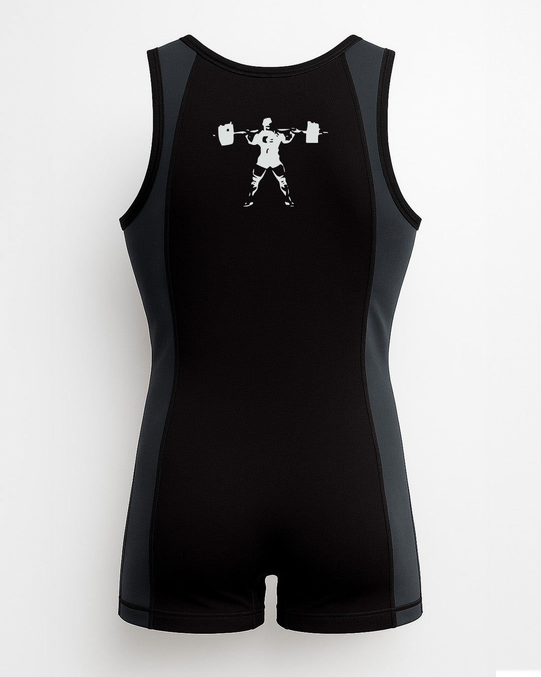 Limitles steel beast black and grey singlet on white background
