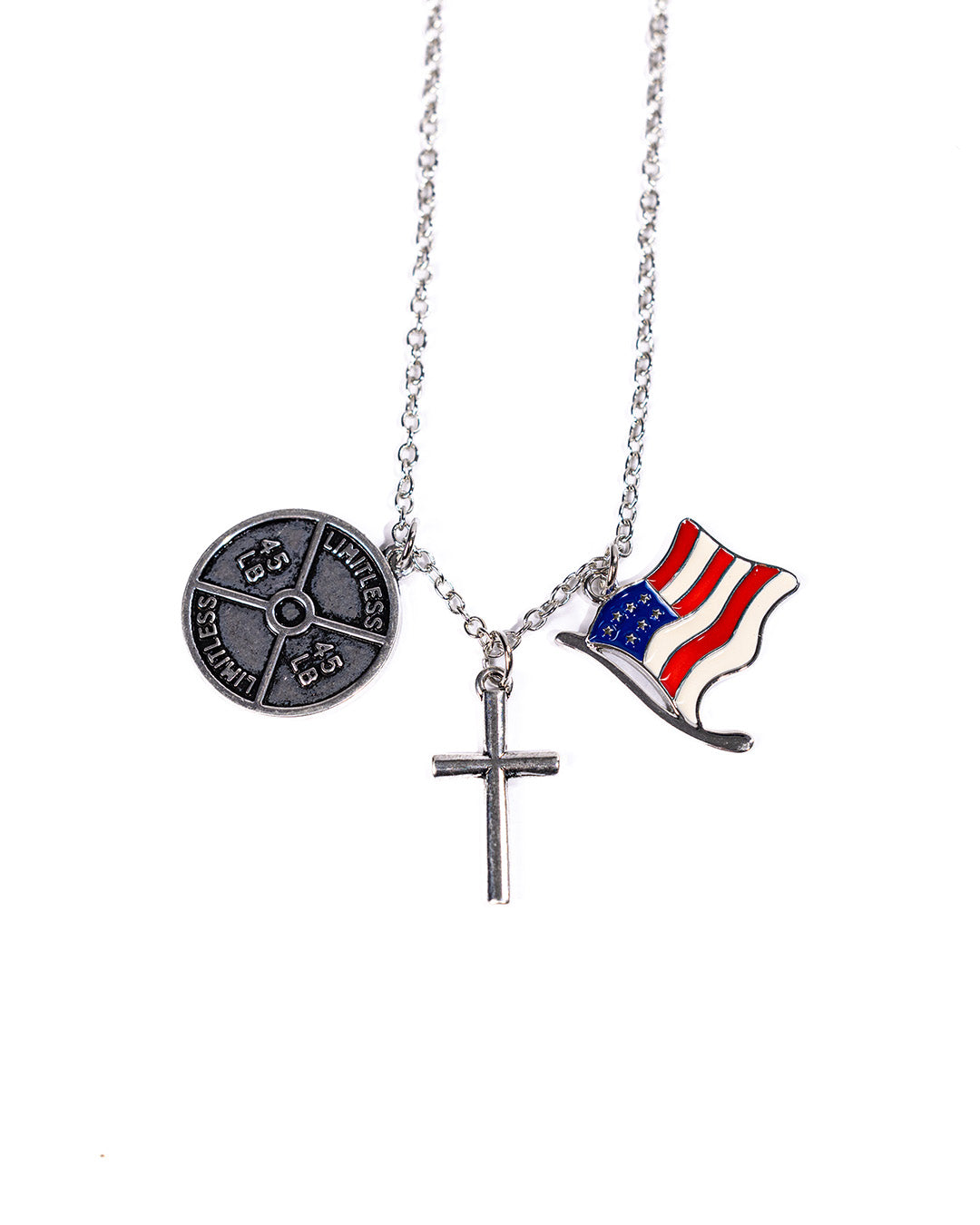 Limitless Patriot Strength Necklace | American Flag Pendant | Fitness & Strength image 2