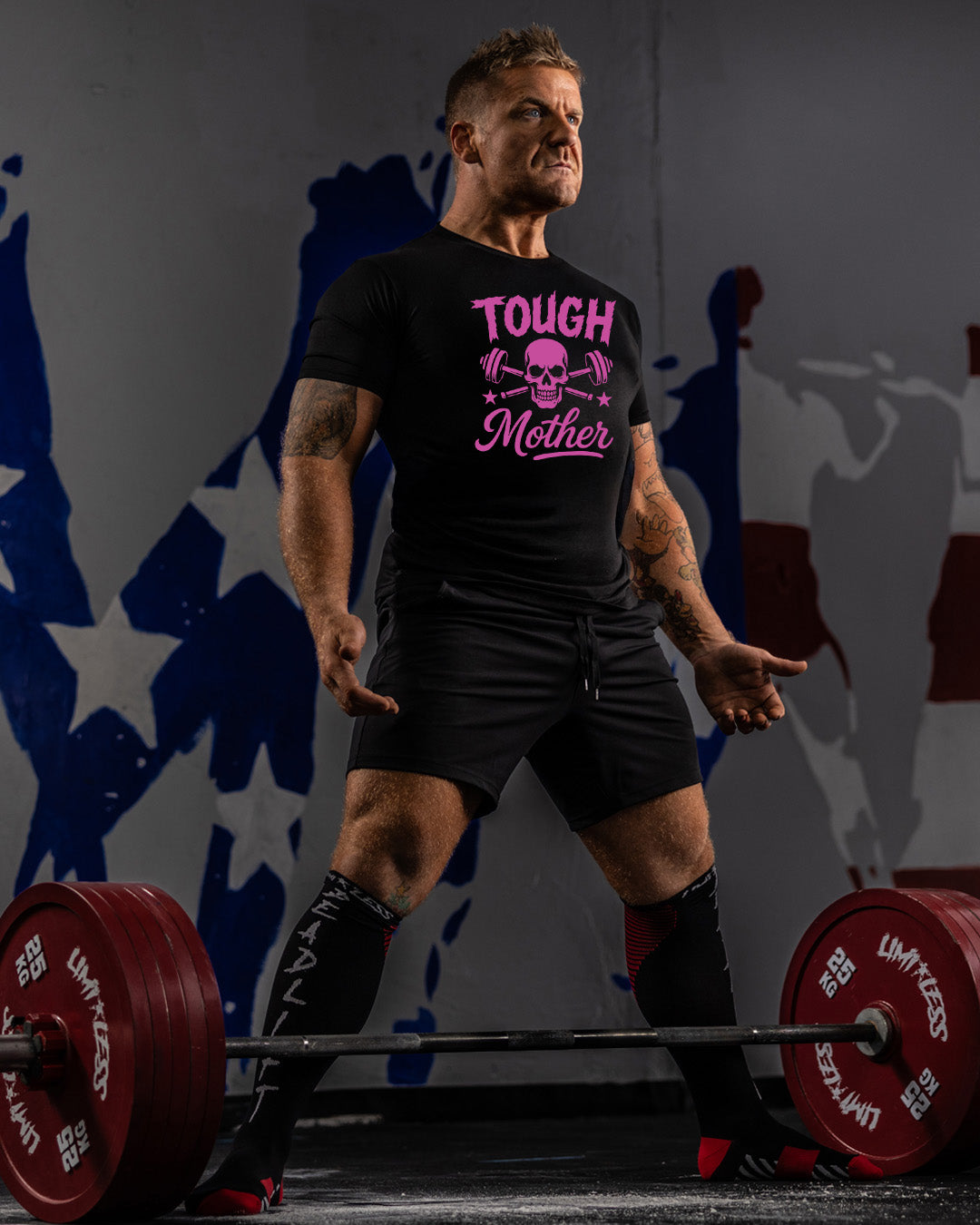 Tough Mother Shirt | Strong Mom Gym Tee | Powerlifting Mom Apparel | Limitless image 3