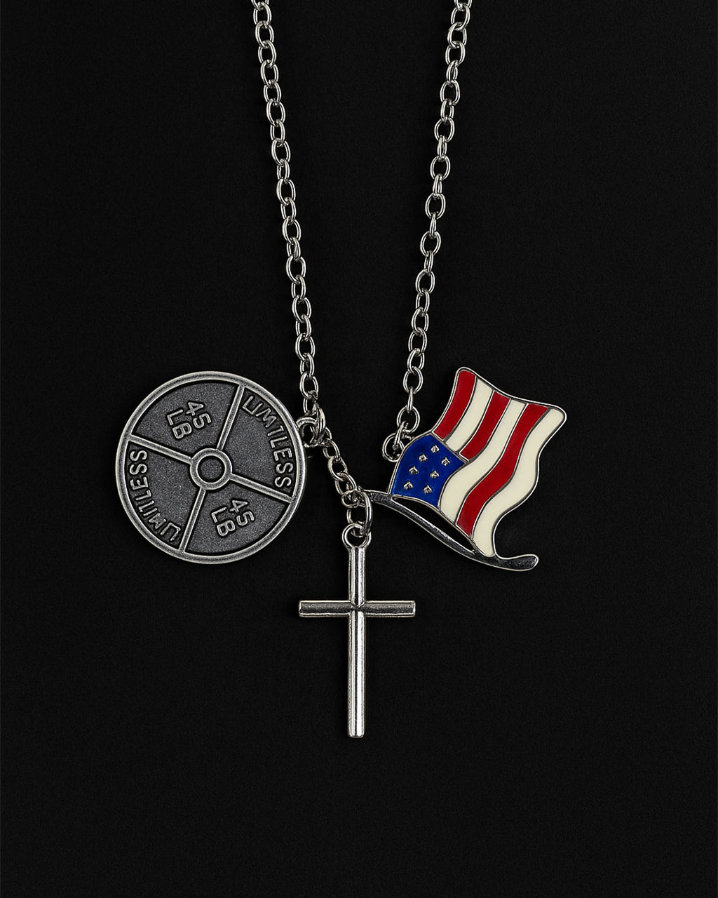 Limitless Patriot Strength Necklace | American Flag Pendant | Fitness & Strength image 0