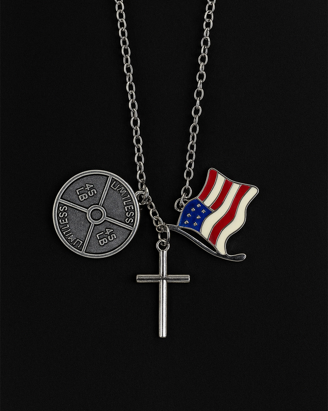 Limitless Patriot Strength Necklace | American Flag Pendant | Fitness & Strength image 0