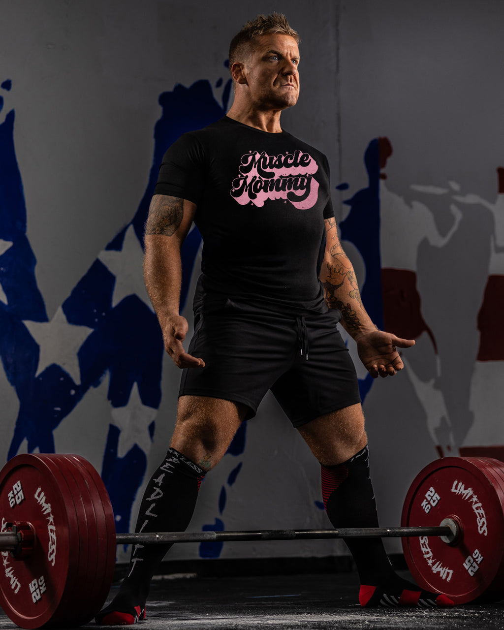 Muscle Mommy Shirt | Limitless Powerlifting Women’s Gym Tee | Strong Mom Fitness image 2