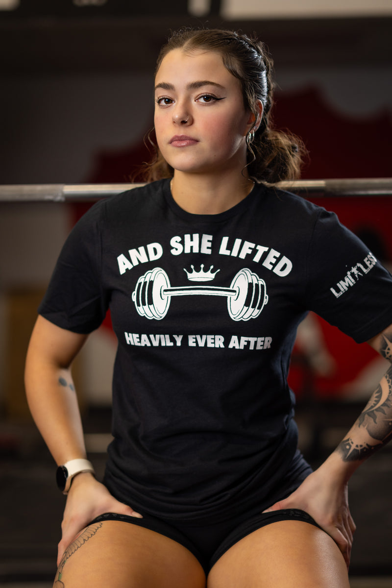 And She Lifted Heavily Ever After Shirt | Women’s Powerlifting Shirt image 1