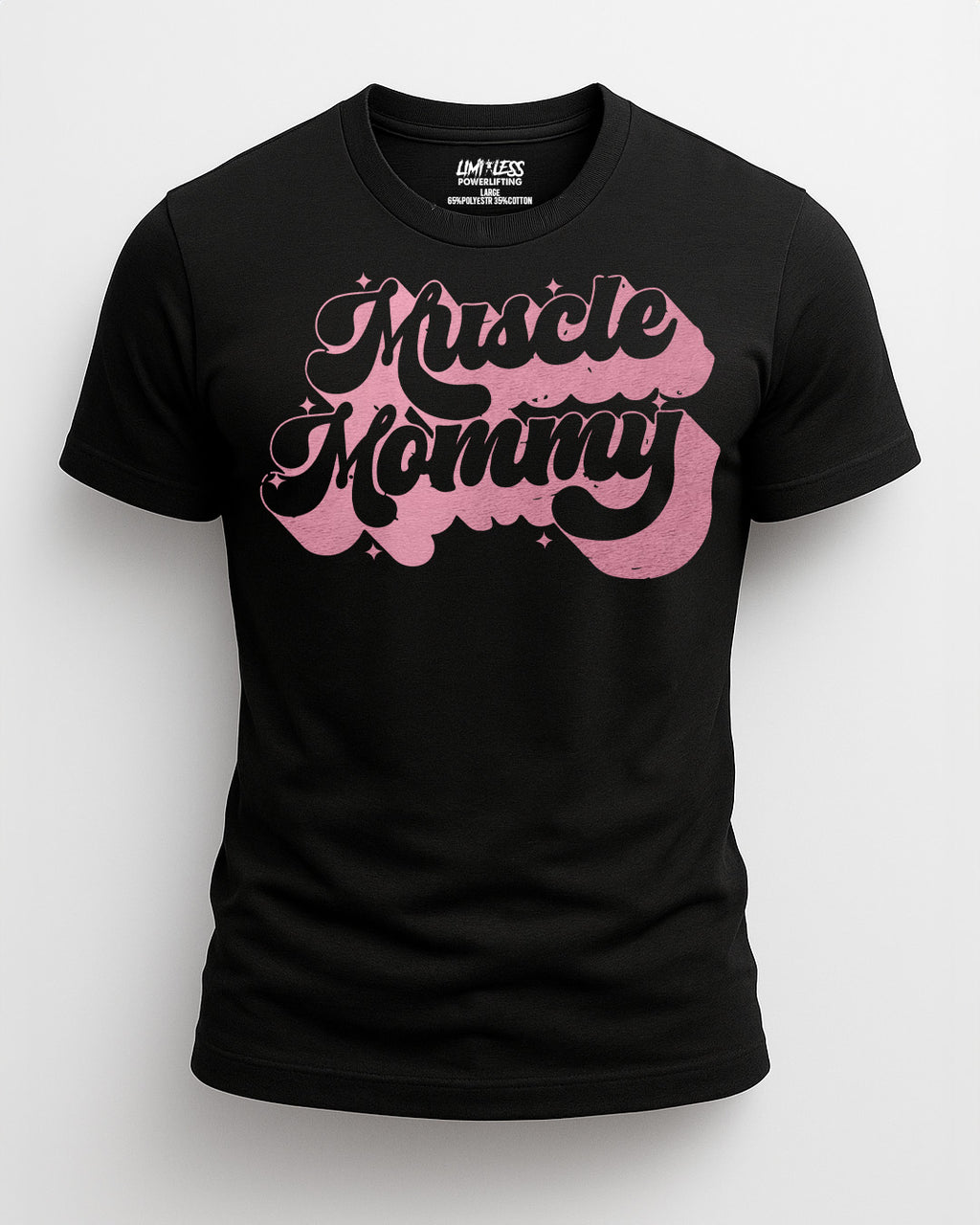 Muscle Mommy Shirt | Limitless Powerlifting Women’s Gym Tee | Strong Mom Fitness image 0