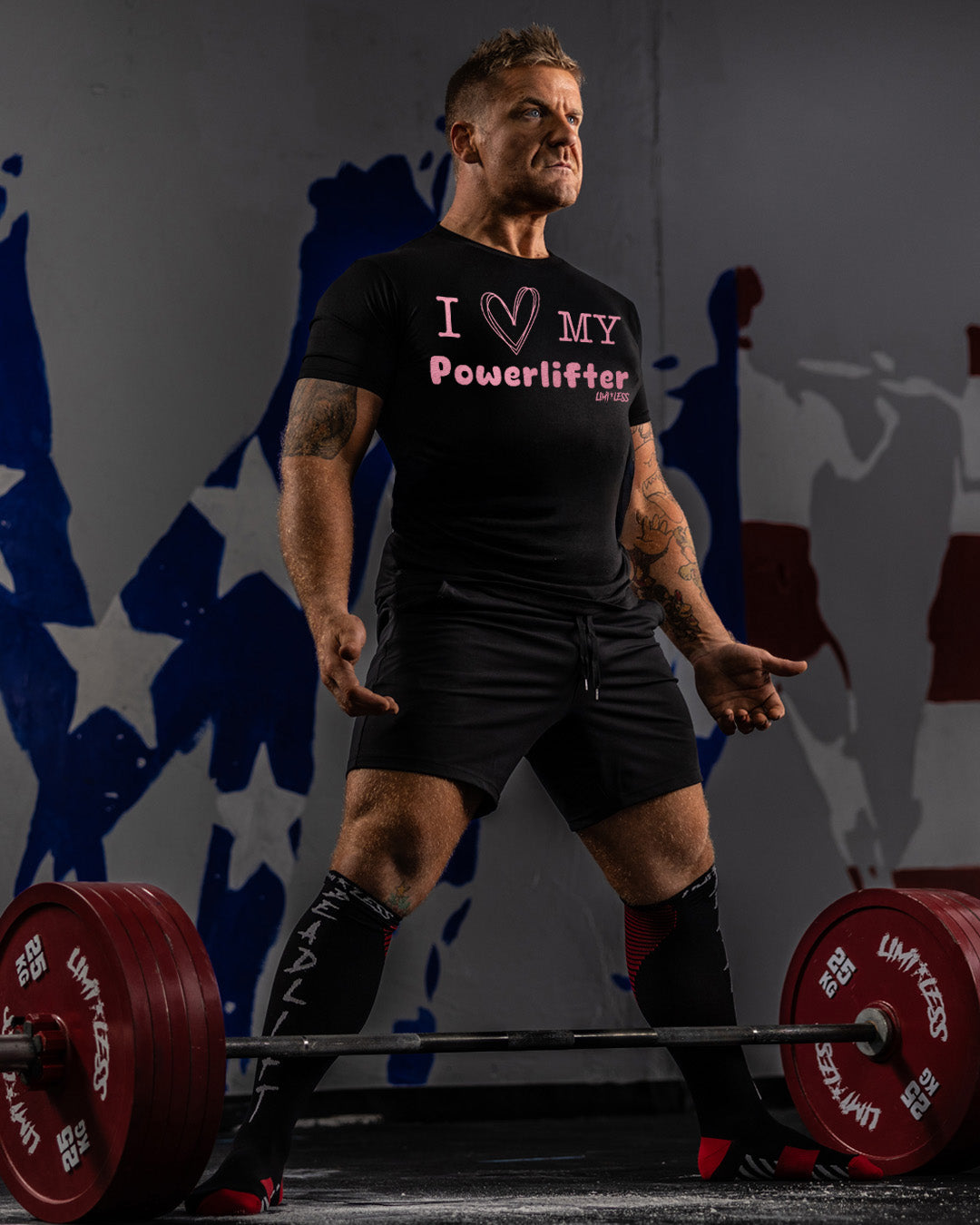 I Love My Powerlifter Shirt | Limitless Powerlifting Women’s Tee | Gym Couple Sh image 1