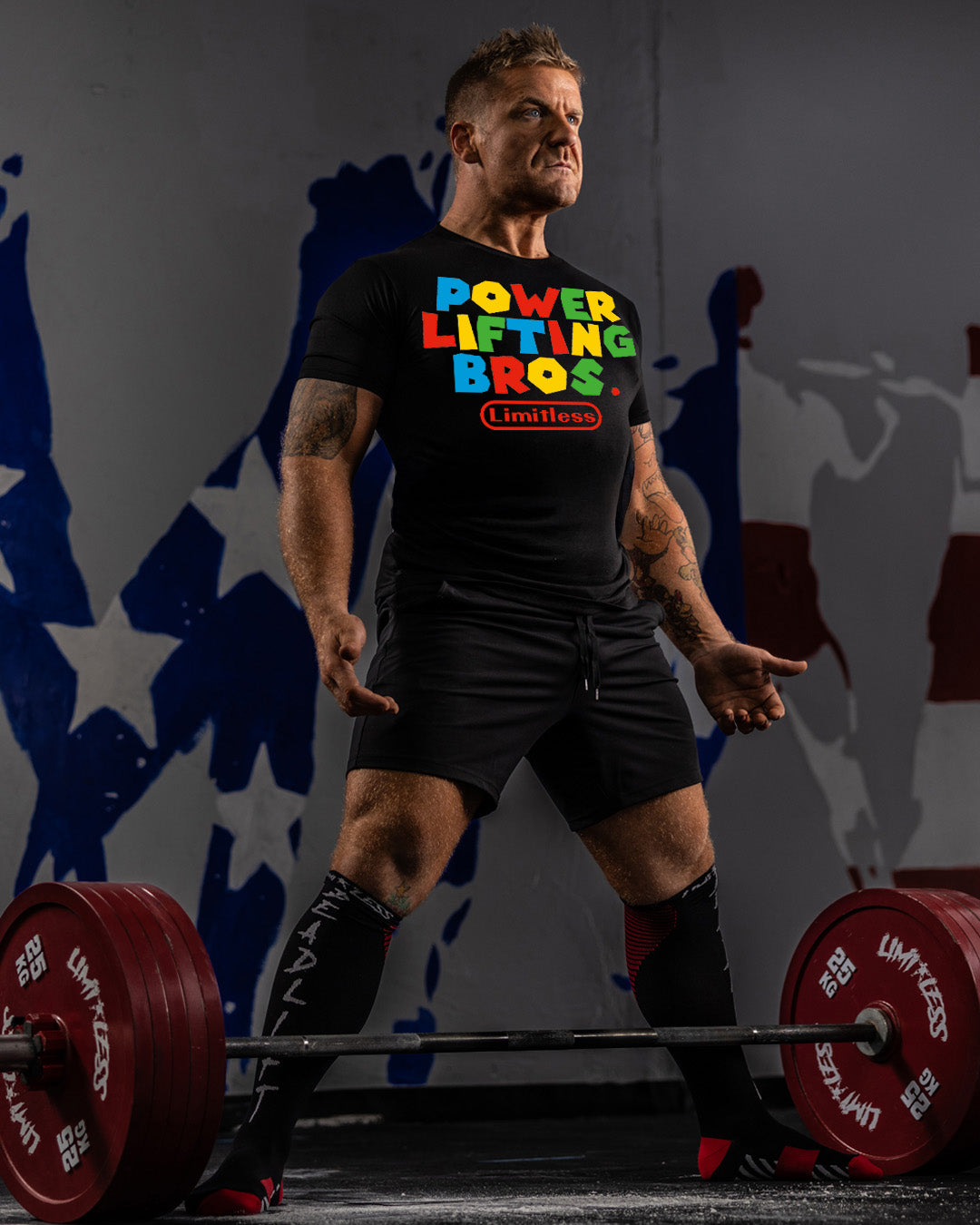 Powerlifting Bros Shirt | Limitless Powerlifting Gym Tee | Funny Fitness Gamer S image 3