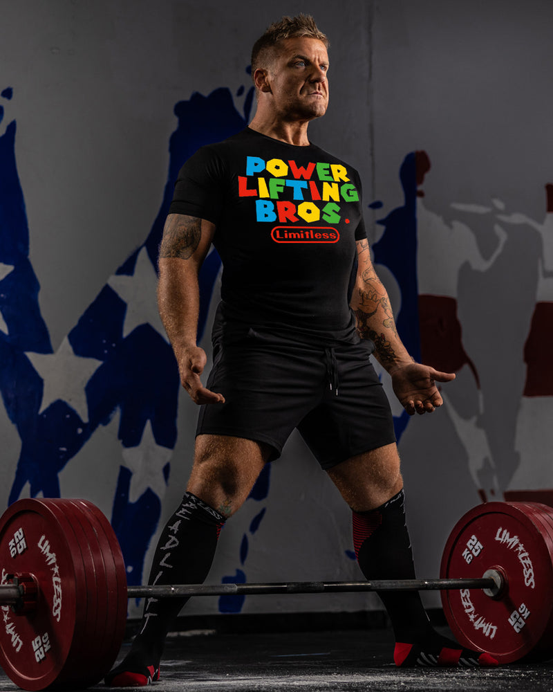 Powerlifting Bros Shirt | Limitless Powerlifting Gym Tee | Funny Fitness Gamer S image 3