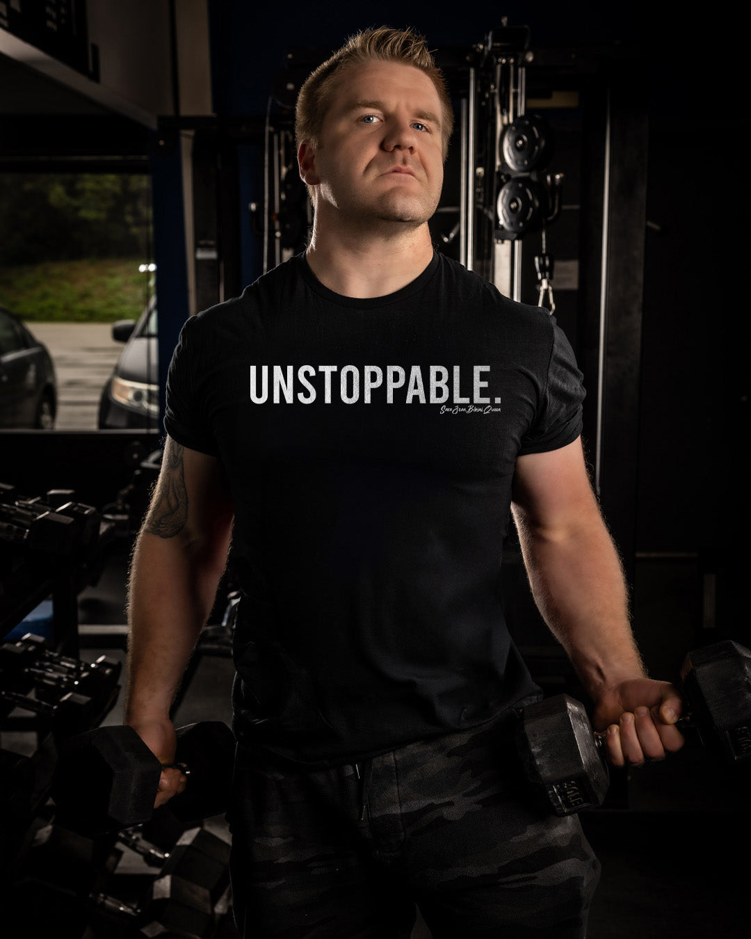 UNSTOPPABLE. Motivational Gym Shirt – Limitless Powerlifting x Sara Jean image 1