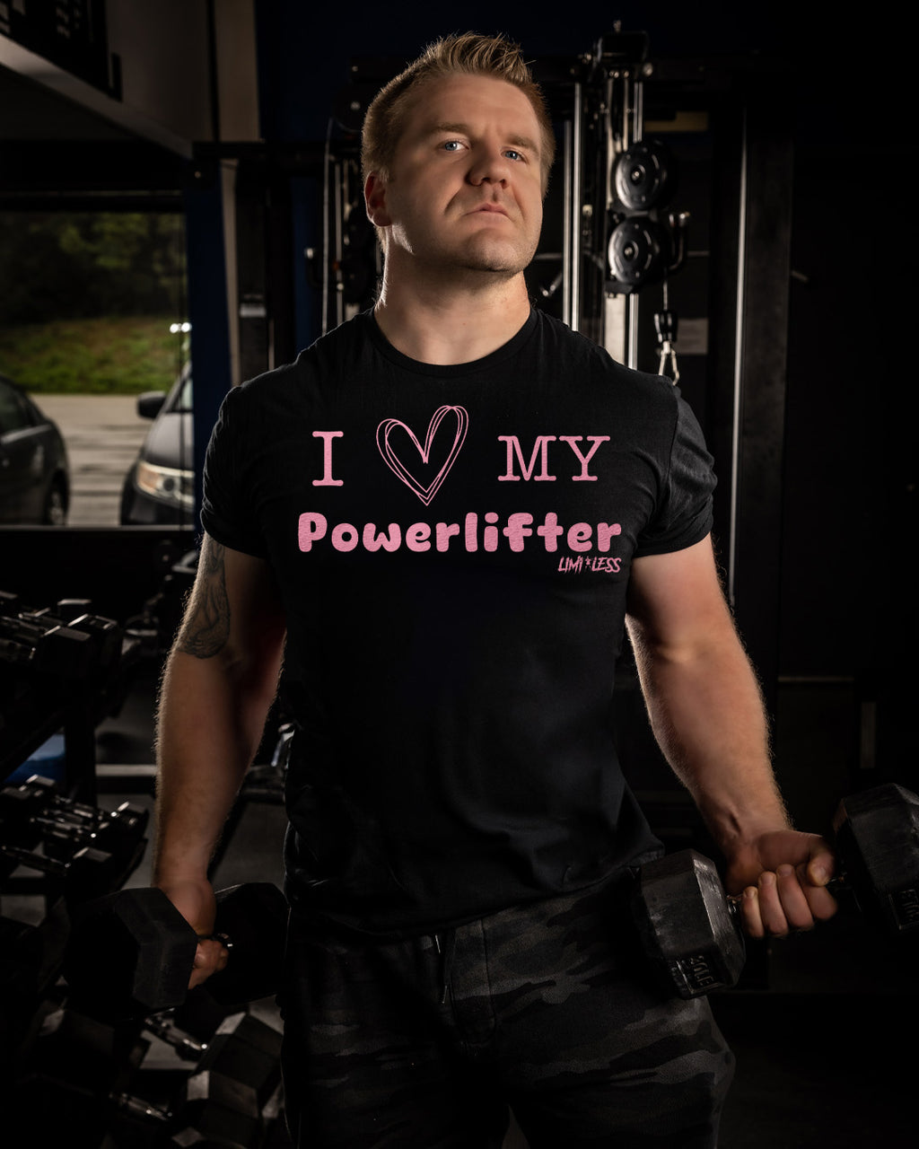I Love My Powerlifter Shirt | Limitless Powerlifting Women’s Tee | Gym Couple Sh image 3