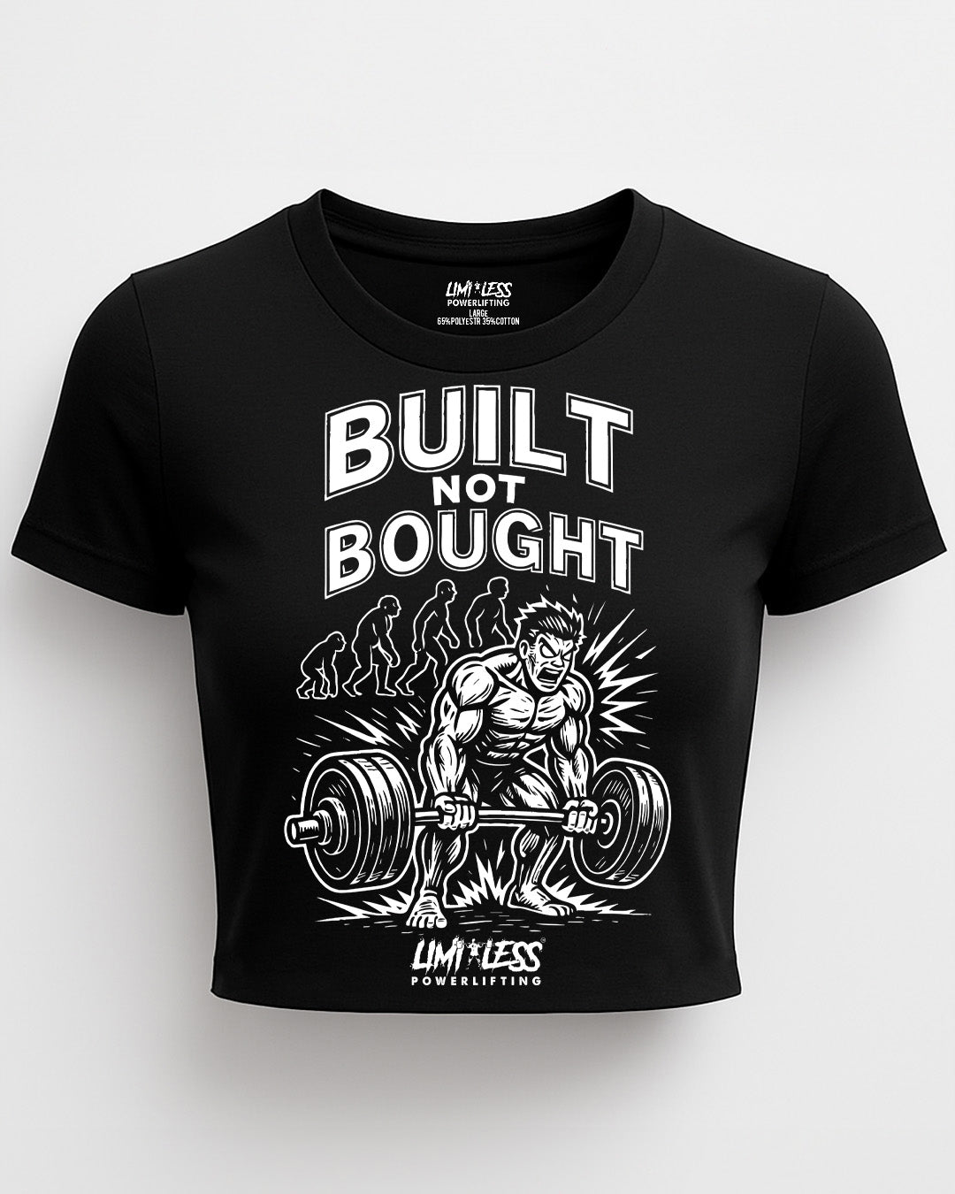 Built Not Bought — Premium Gym Shirt for Strength Training by Limitless