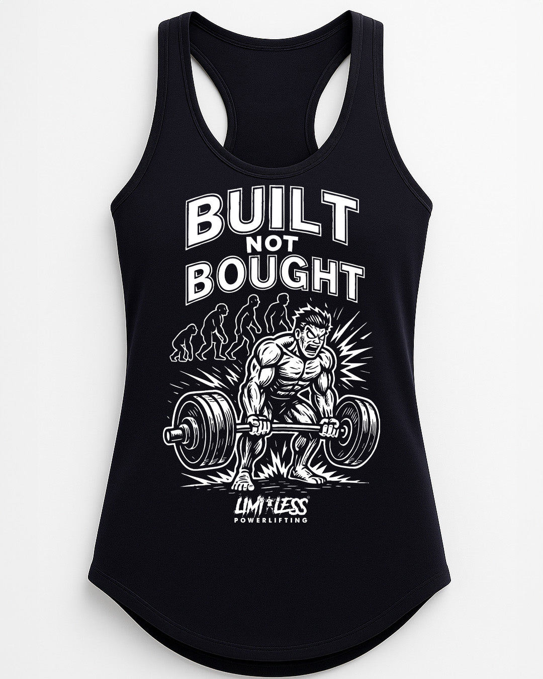 Built Not Bought — Premium Gym Shirt for Strength Training by Limitless