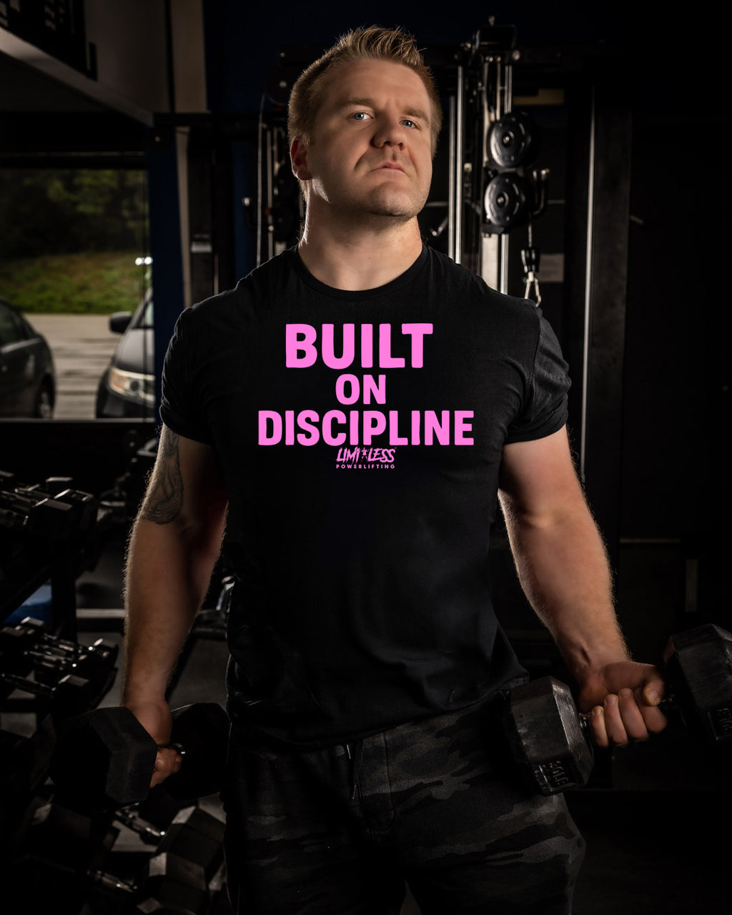 Built On Discipline — Premium Gym Shirt for Strength Training by Limitless