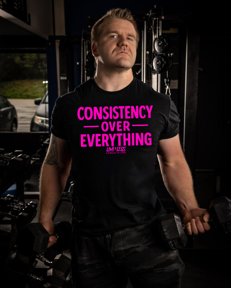 Consistency Over Everything — Motivational Gym Shirt by Limitless