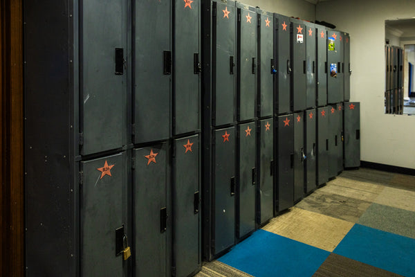 Locker room hallway inside Limitless Elite Gym