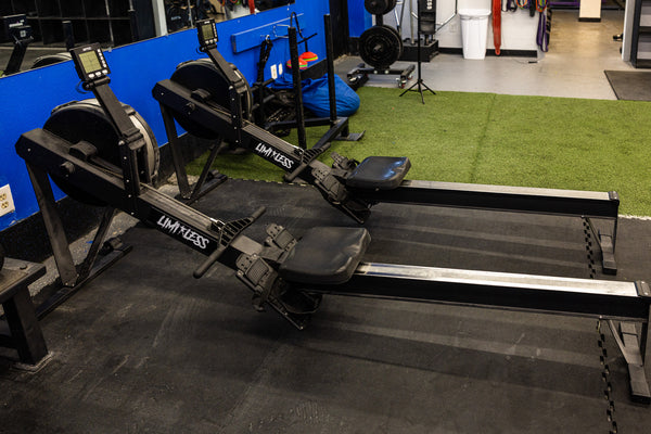 Concept rowing machines in the gym’s conditioning section