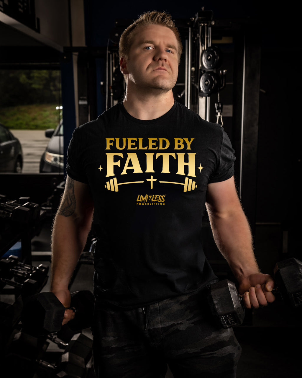 Fueled By Faith — Premium Gym Shirt for Strength Training by Limitless