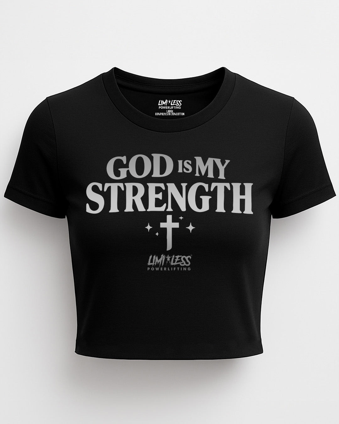 God Is My Strength — Premium Gym Shirt for Faith-Driven Athletes by Limitless