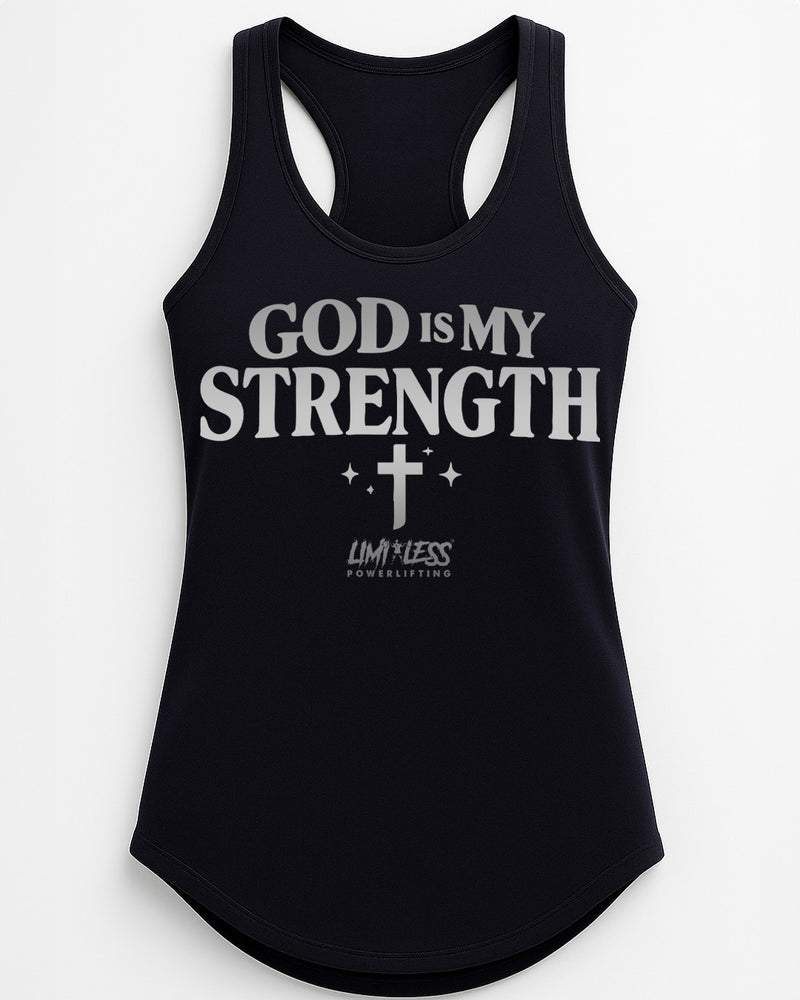 God Is My Strength — Premium Gym Shirt for Faith-Driven Athletes by Limitless