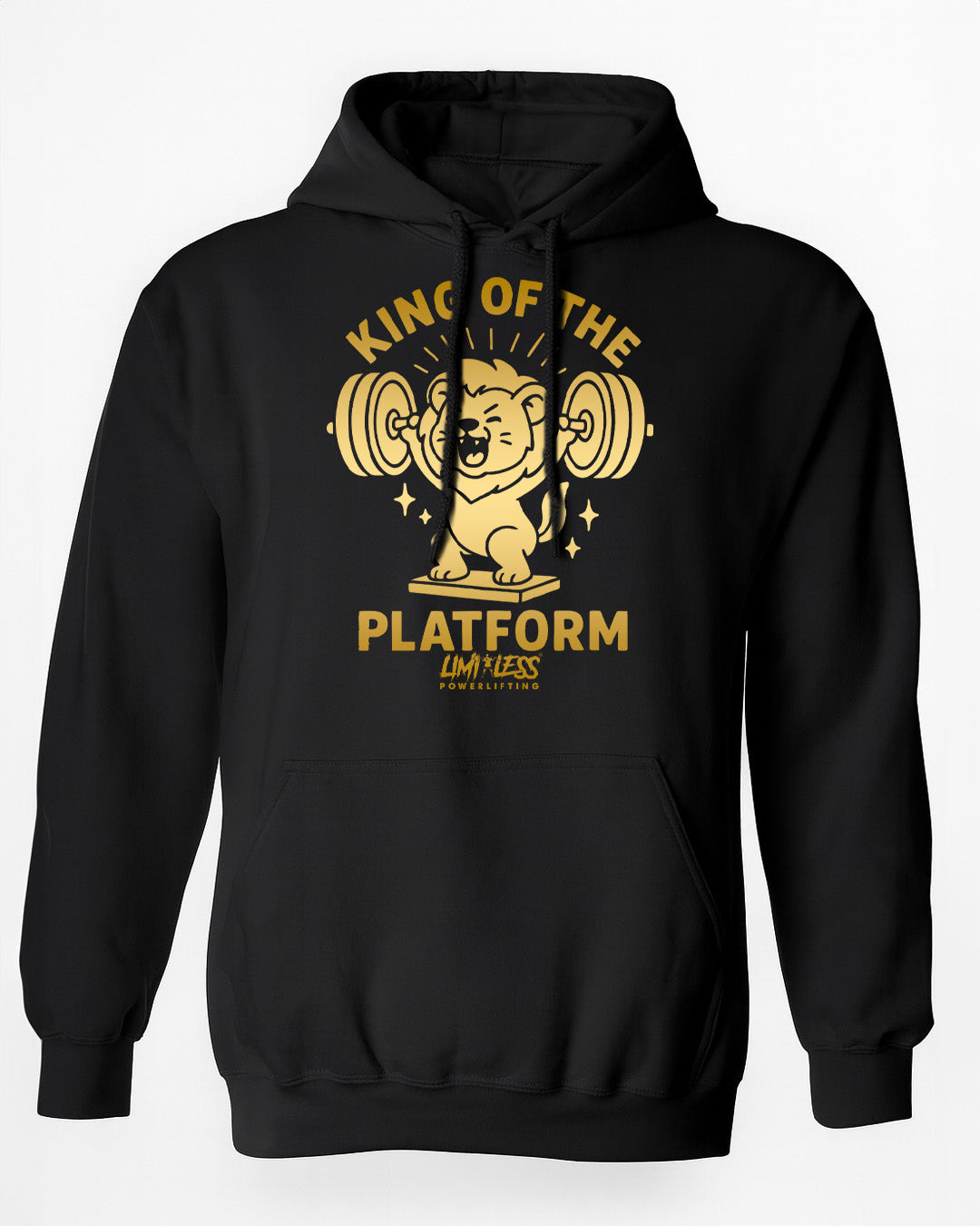 King of the Platform Lion Lifter Shirt — Funny Cute Gym Tee by Limitless