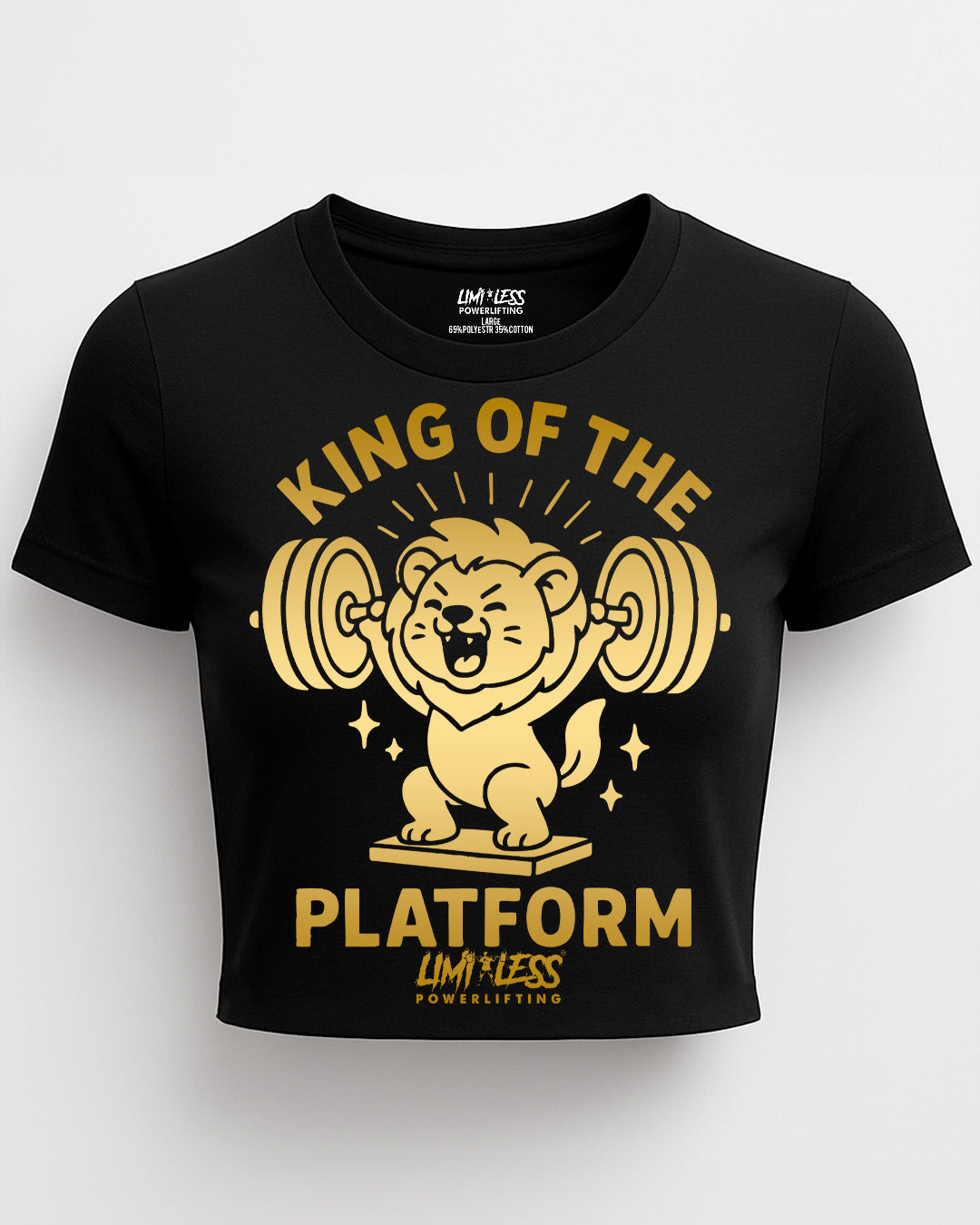 King of the Platform Lion Lifter Shirt — Funny Cute Gym Tee by Limitless