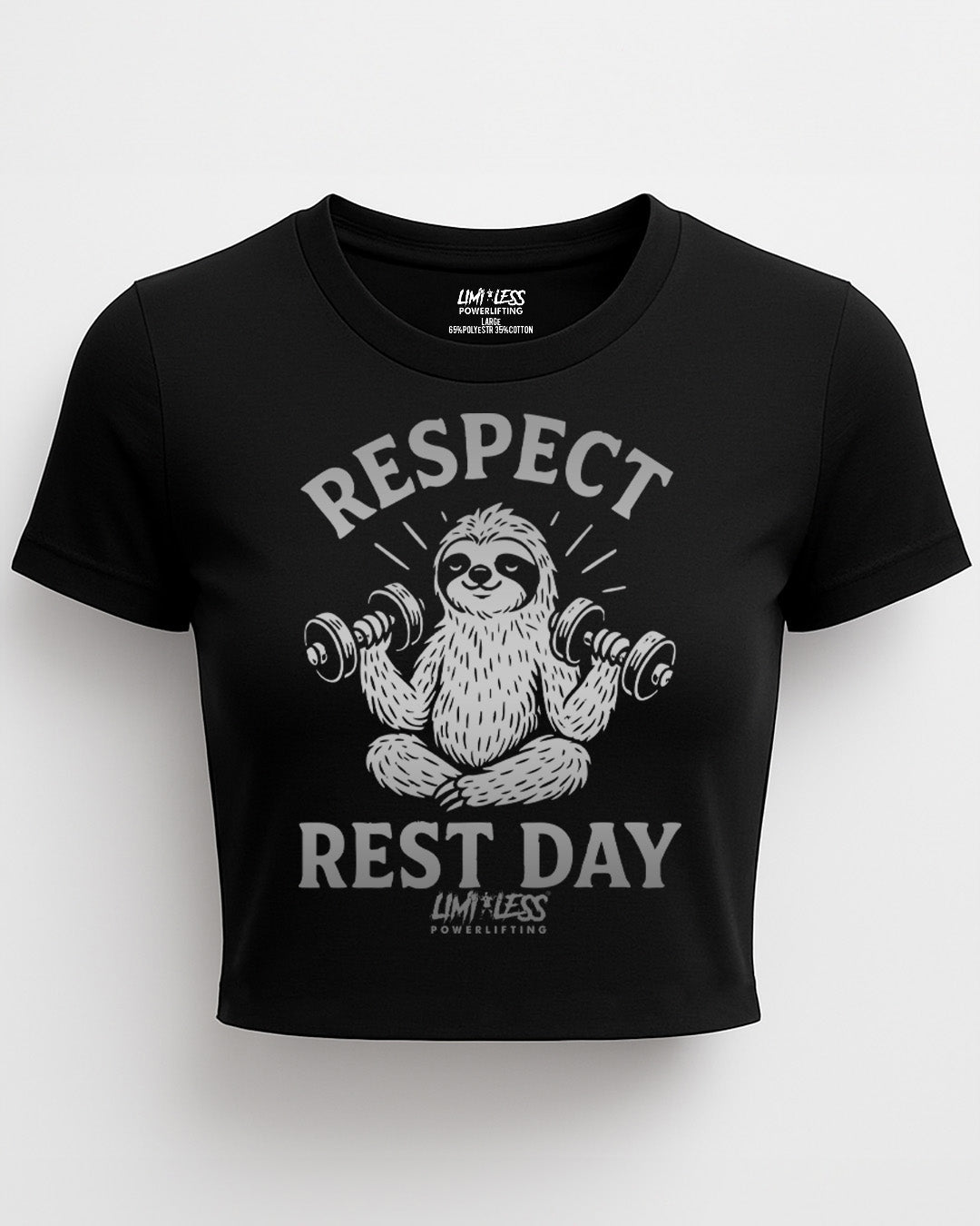 Respect Rest Day Shirt — Cute Sloth Gym & Fitness Tee