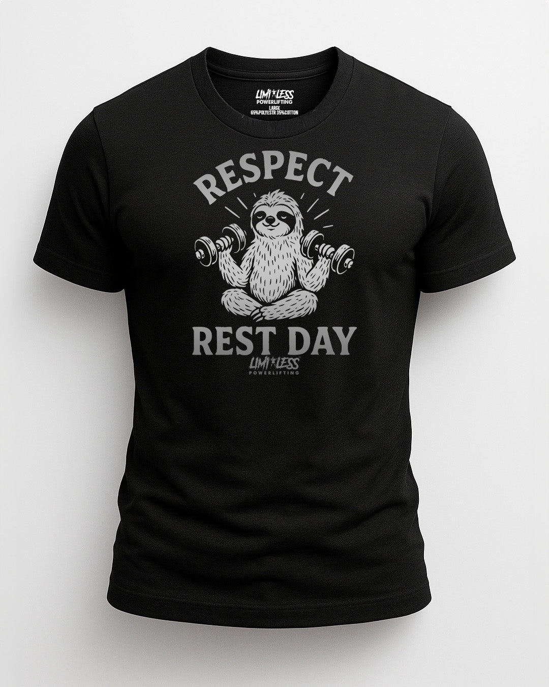Respect Rest Day Shirt — Cute Sloth Gym & Fitness Tee