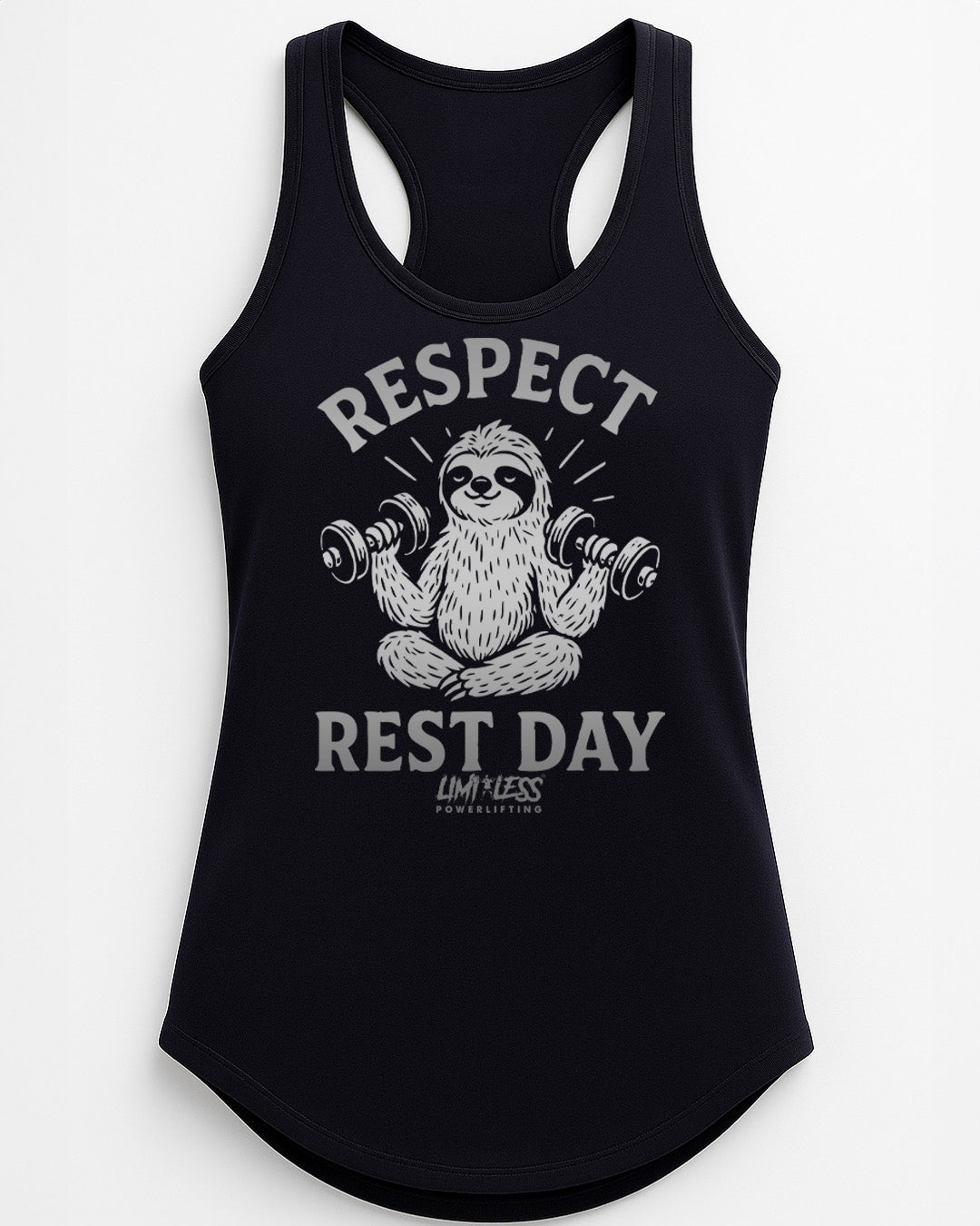 Respect Rest Day Shirt — Cute Sloth Gym & Fitness Tee
