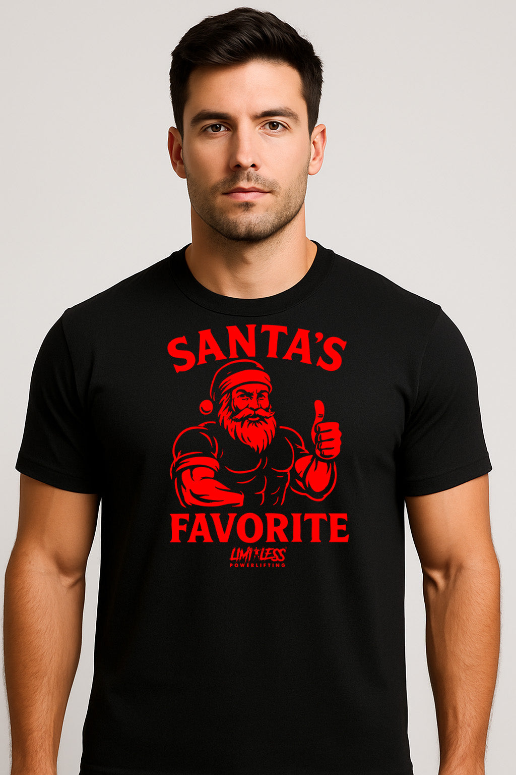 Santa’s Favorite — Premium Holiday Gym Shirt by Limitless
