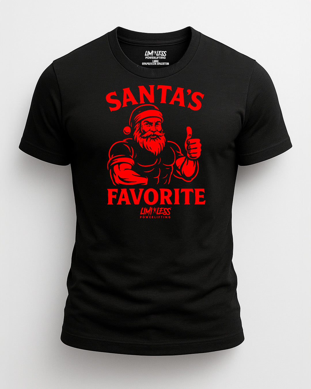Santa’s Favorite — Premium Holiday Gym Shirt by Limitless
