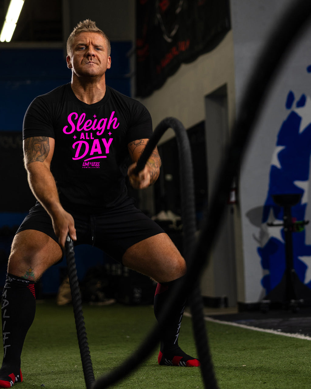 Sleigh All Day — Premium Holiday Gym Shirt by Limitless