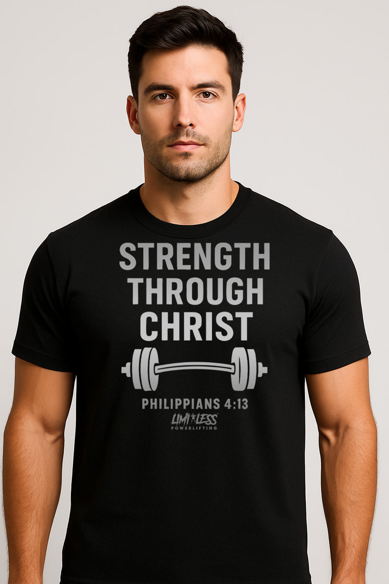 Strength Through Christ Shirt — Philippians 4:13 Faith Training Tee
