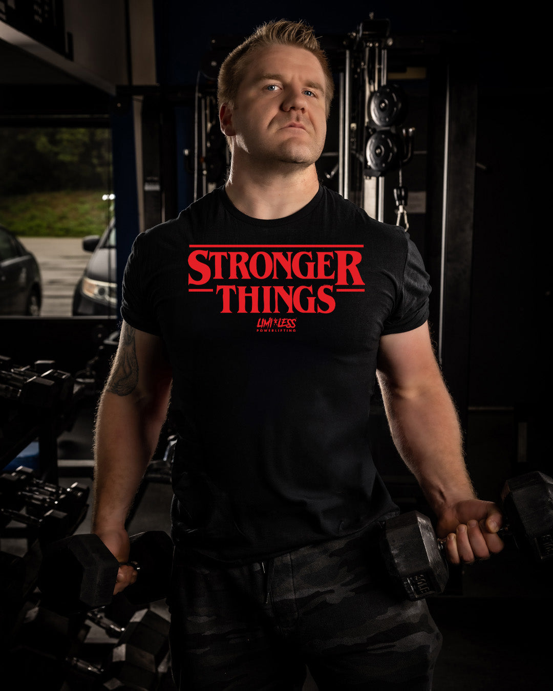 Stronger Things Shirt — Motivational Gym & Strength Training Tee