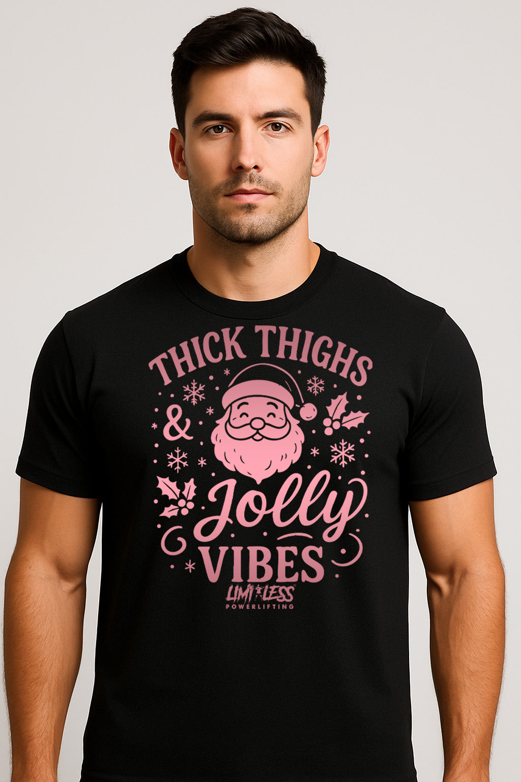Thick Thighs & Jolly Vibes — Premium Holiday Gym Shirt by Limitless