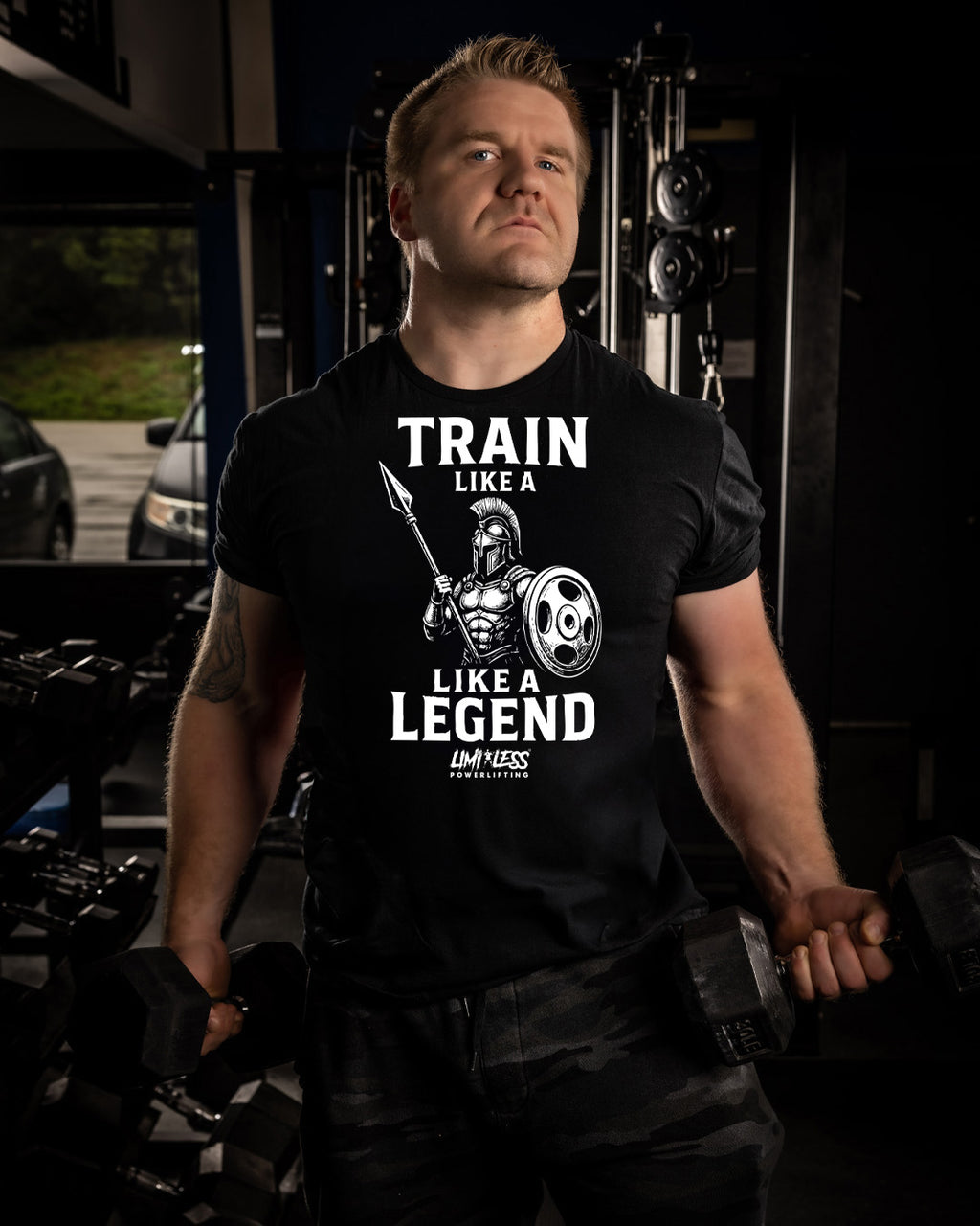 Train Like A Legend Shirt — Warrior Mindset Gym Tee