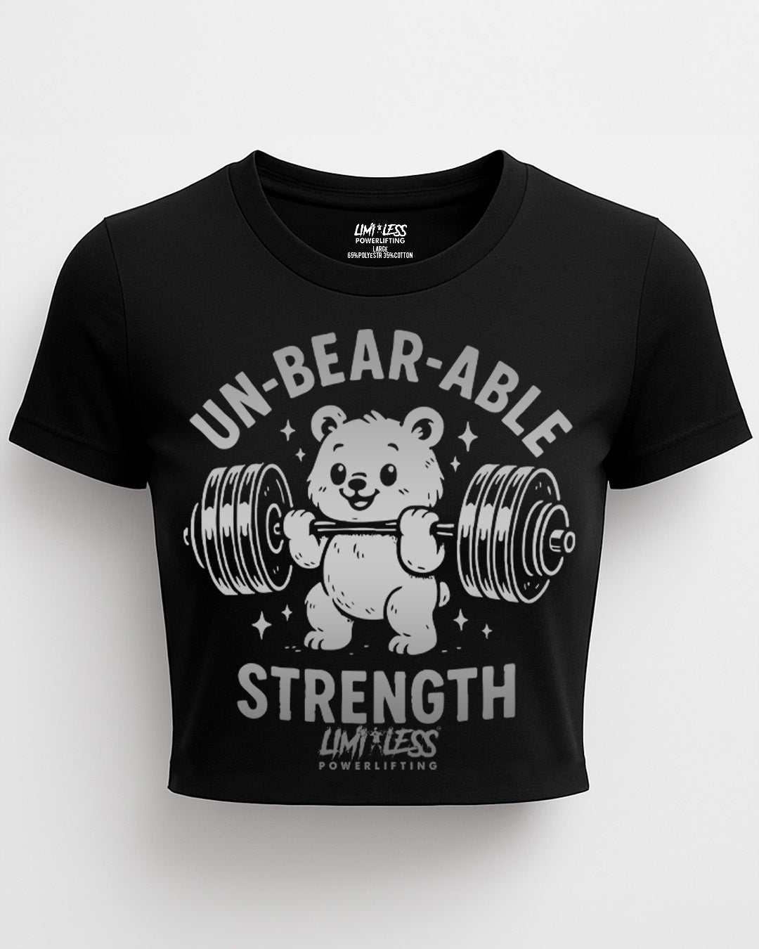 Un-Bear-Able Strength Gym Shirt — Cute Barbell Bear Design by Limitless