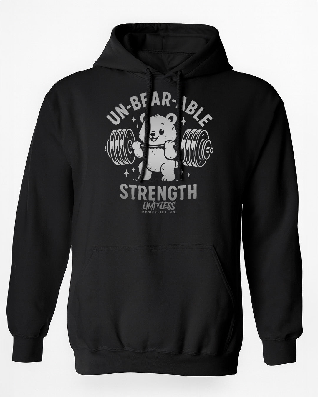 Un-Bear-Able Strength Gym Shirt — Cute Barbell Bear Design by Limitless